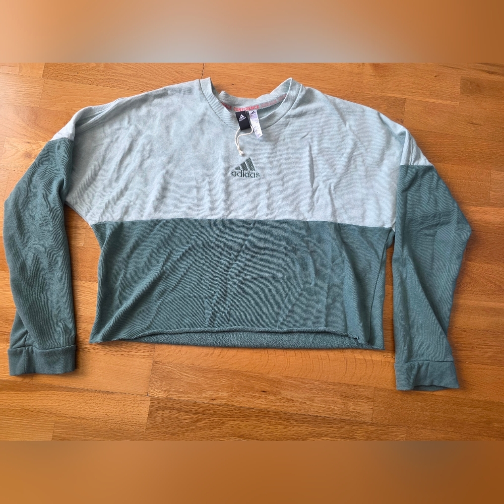 Adidas Green and Gray Sweatshirt
